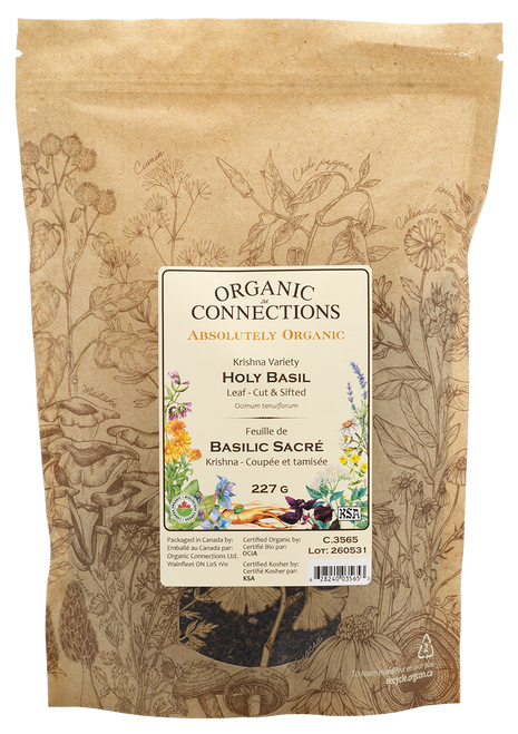 Tulsi Krishna Leaf Cut & Sifted ~ Krishna Holy Basil ~ Bulk ~ Organic ~ 227g