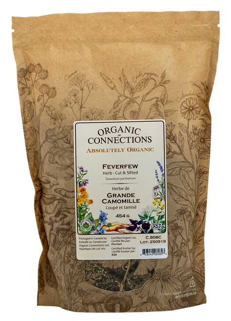 Feverfew Herb C/S ~ Bulk ~ Organic ~ 1 LB