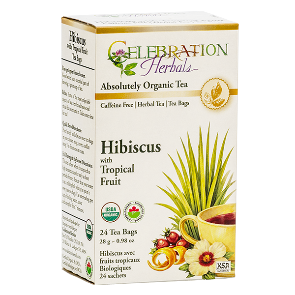 Hibiscus Tropical Fruit Tea Blend ~ 24 Teabags ~ Organic