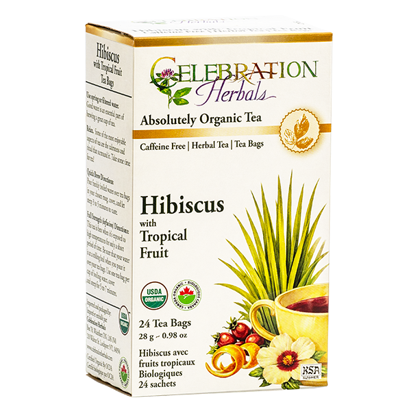 Hibiscus Tropical Fruit Tea Blend ~ 24 Teabags ~ Organic