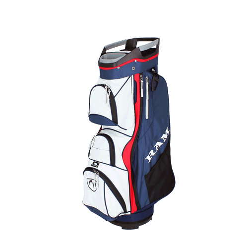 Ram Golf Deluxe Cart Bag with 14 Full Length Dividers and Putter Slot Ram Golf Deluxe Cart Bag with 14 Full Length Dividers and Putter Slot
