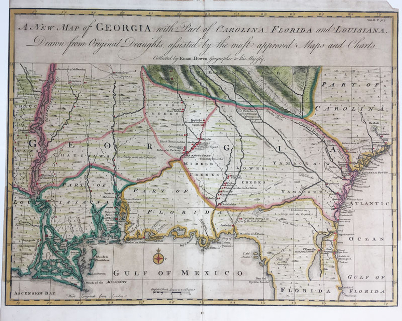 A New Map of Georgia, Carolina, Florida and Louisiana et al