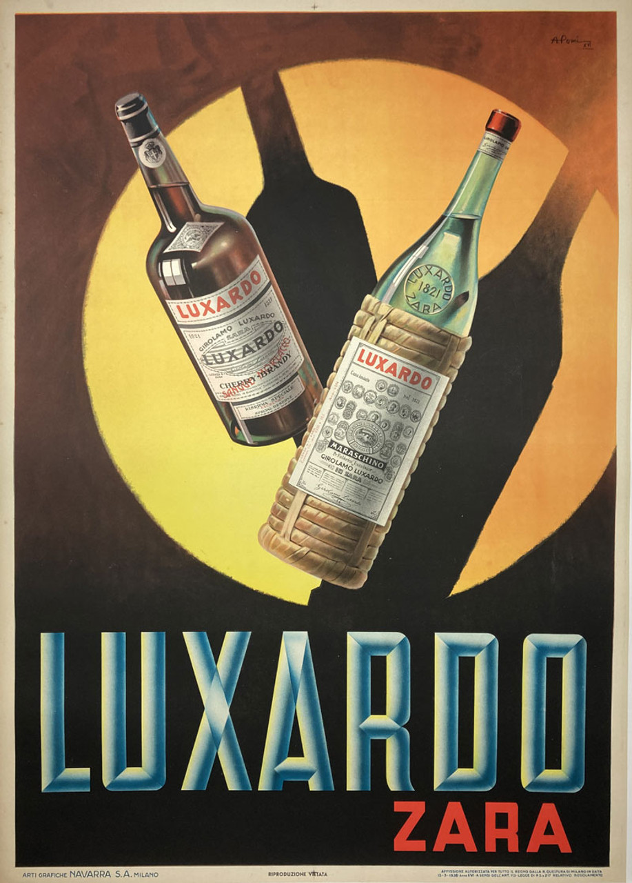 Luxardo by A.  Pomi 1938 original lithograph on linen