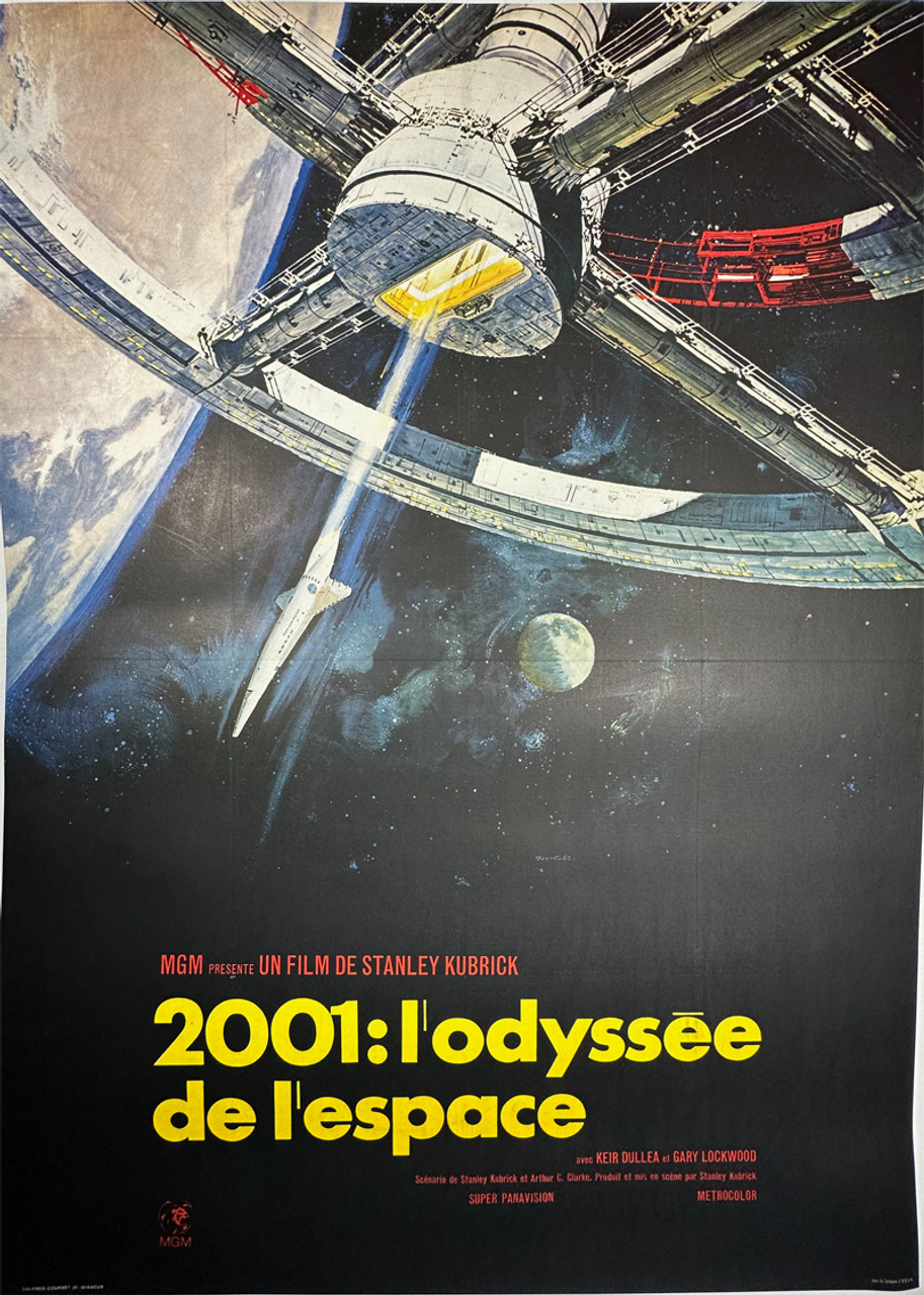 2001:L'Odysee de Space by Robert McCall 1968 France original offset lithograph on linen vintage poster