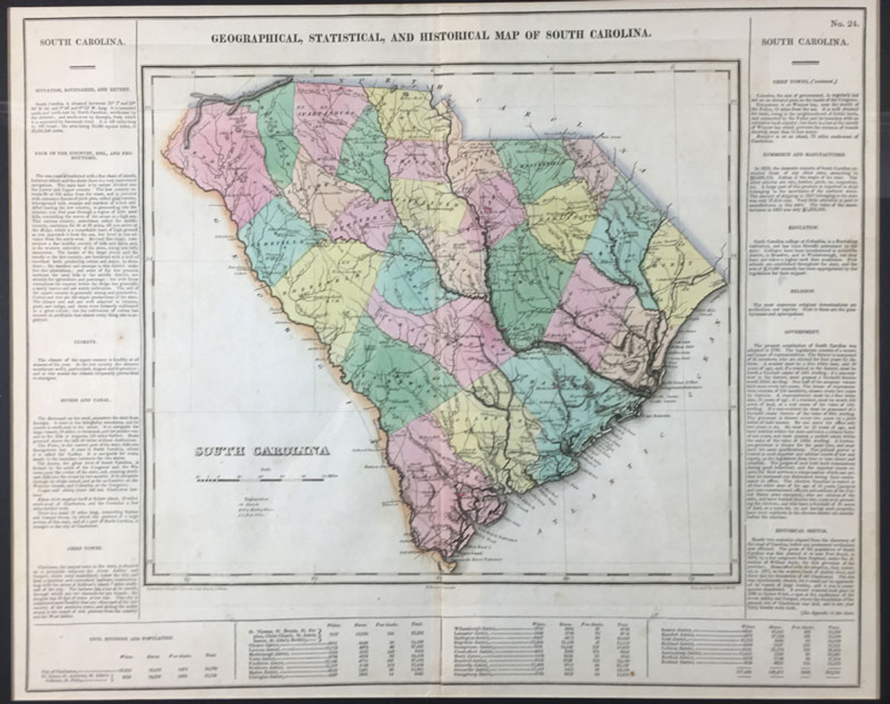 Geographical, Statistical & Historial Map of South Carolina