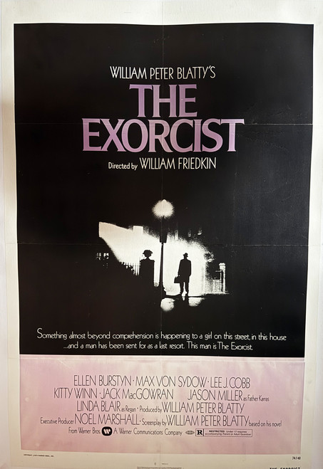 The Exorcist movie poster 1974 USA original photolithography on line vintage poster