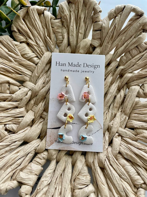 Floral ABC Dangles Floral ABC Dangles