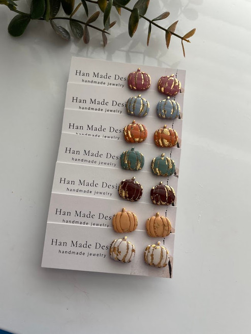 Gold Leaf Pumpkin Studs Gold Leaf Pumpkin Studs