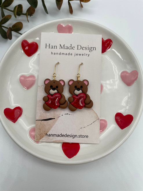 Bear Heart Dangles