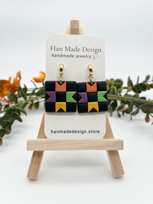 Halloween Quilt Block Dangles- Large (PRE-ORDER)