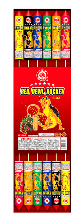 6 oz Red Devil Rocket - AmericanFireworks