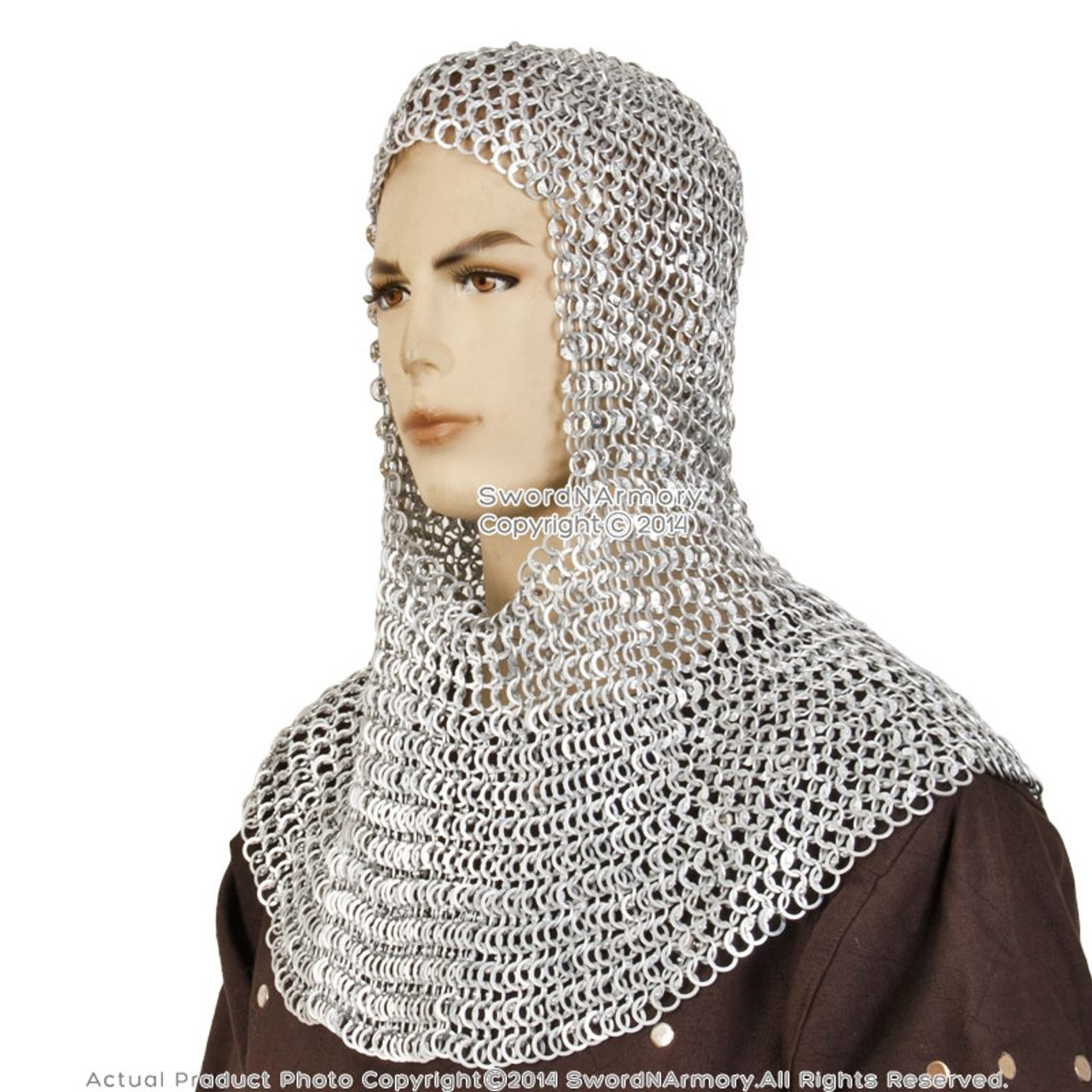 Medieval Inspired Chainmail Coif Armor Functional Replica 