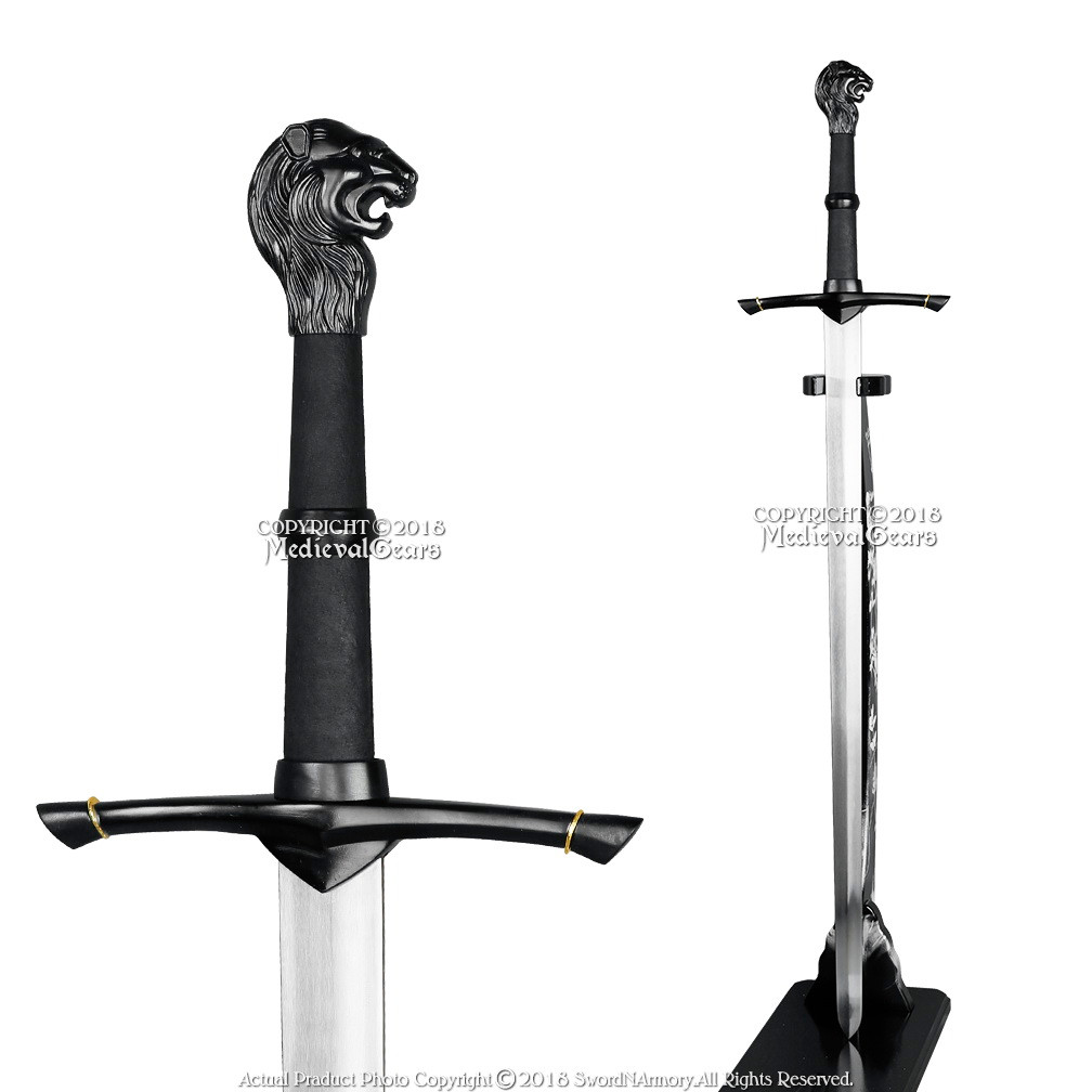 Medieval Knight Crusader Princes Peter Sword with Lion Head Handle