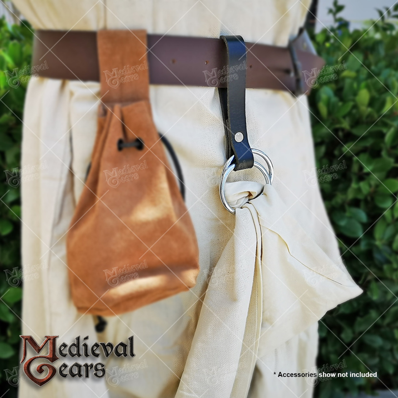 Medieval Messenger Bag Leather Belt Pouch LARP Renaissance