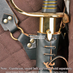 Medieval Renaissance Genuine Leather Waist Shoulder Sword Belt Frog Hanger LARP