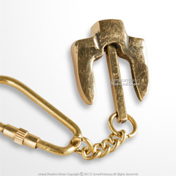 Handmade Brass Miniature Navy Stockless Anchor Keychain Keyring Nautical Gift