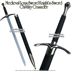 38.5" Long Medieval Crusader Knights Wizard Arming Sword Chivalry with Scab