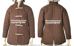 XL Size Brown Gambeson Type IV Medieval Padded Armour Combat Coat SCA WMA Jacket