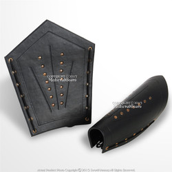 Genuine Leather Studded Medieval Bracer Pair Gauntlet Arm Guard