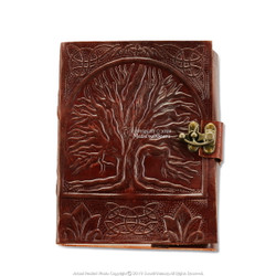 Medieval Renaissance Leather Journal Notebook Diary Tree of Life Embossed Cover
