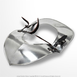 Medieval 18 Gauge Steel Plate Armor Classic Gorget H Neck Protector SCA LARP