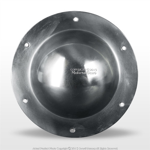 14 Gauge Steel 7.5" Combat Grade Functional Medieval Medium Shield Umbo Boss SCA