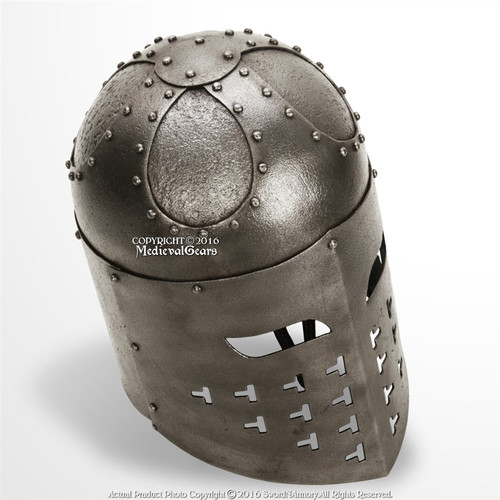 Functional Antique Look Spangenhelm Medieval Viking Helmet 16G Steel ...