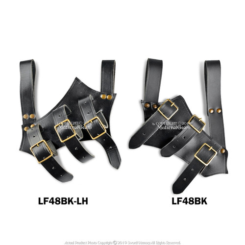 Medieval Genuine Leather Bridle Right Hand Sword Belt Adjustable Frog SCA LARP