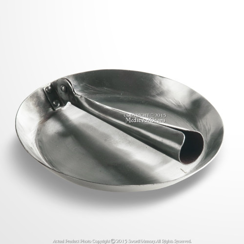 Hand Forged Iron Folding Pan - Portable Camping Accessory - MedieWorld