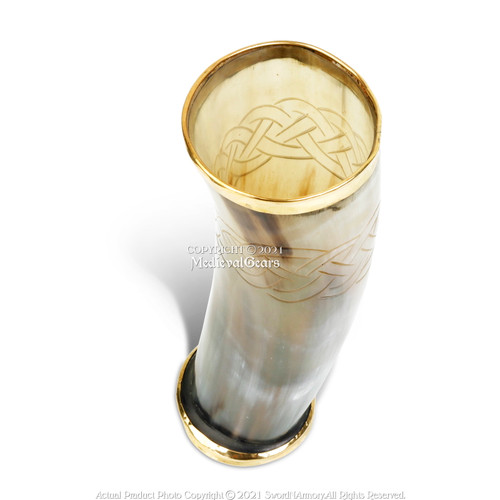 Bicchiere Vikingo In Corno Da 6 Pollici - Per Birra, Vino E Mead Medievale - Foto 9