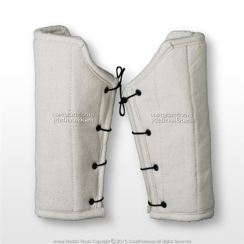Cotton Arm Protector Padded Bracers Ecru Medieval Renaissance Costume SCA LARP Cotton Arm Protector Padded Bracers Ecru Medieval Renaissance Costume SCA LARP