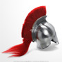 Greek Corinthian Spartan Helmet Medieval Helm with liner Red Crest LARP