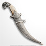 Genuine Handmade Iron Forged Silver Koftgari Damascus Steel Blade Dagger