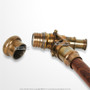 38" Handmade Sheesham Wood Gentleman Walking Cane Solid Brass Telescope Handle