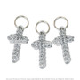 3 Pcs Aluminum Chainmail Cross Keychain Knights Templar Medieval Renaissance