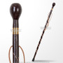 36' Solid Wooden Walking Cane Round Top Gentlemen's Spiral Fluted Walking Stick