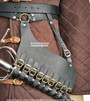Genuine Leather Medieval Double Wrap Sword Belt with Steel Hoop Buckle SCA LARP
