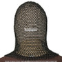 Black Medieval Chainmail Hood Coif Butted MildSteel LARP Renaissance Reenactment