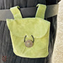 Black Medieval Renaissance Fair Costume Suede Leather Pouch Satchel Bag LARP SCA