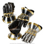 Functional Large 16G Steel Princely Hourglass Gauntlets Leather Glove SCA