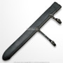34" Black Faux Fur Lined Medieval Sword Scabbard LARP Cosplay Carrying Sheath