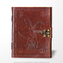 Medieval Genuine Leather Journal Diary Parchment Paper Notebook Brown Moon Fairy