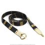 59" Leather Medieval Belt with Quatrefoil Brass Pierced Bars