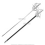 Bundle:Renaissance Swept Hilt Rapier Fencing Sword with steel handle + Sword Belt Frog Holder Right Hand Left Hand Medieval Rivets Fairs Theatrical Play LF41