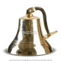Medium Brass Ship Bell Solid Cast Clapper Rich Tone Knotted Bell Rope Nautical