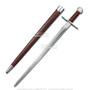 Functional Handmade Medieval Viking Sword with Scabbard Cold Peened Tang SCA