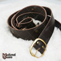 Double Wrap Brown Leather Sword Belt with Frog for Medieval Viking Pirate Attire