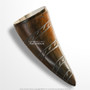 Medieval Style Home Decor Cow Horn Antique Look Engraved Leaf Scroll Paperweight