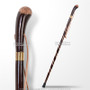 Solid Wooden Walking Stick Round Grip Gentlemen Spiral Fluted Walking Cane