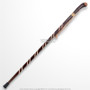 Solid Wooden Walking Stick Round Grip Gentlemen Spiral Fluted Walking Cane